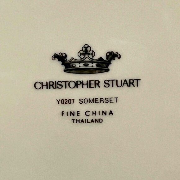 Vintage 1990s Christopher Stuart Somerset Fine China Dinner Plates – Set of 6 (1 - Picture 5 of 7